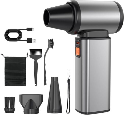 Air Duster - 130000 RPM Super Power, Cordless Blower & Mini Vacuum, 7500mAh Rechargeable Battery, Electric Wireless for Car & Home in Saudi Arabia