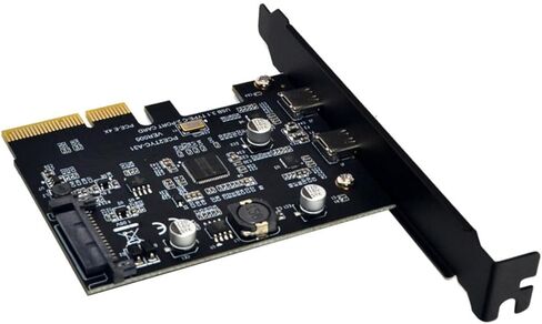 بطاقة توسيع الكمبيوتر BESPORTBLE بسرعة 10 جيجابت في الثانية USB 3.1 مع منافذ مزدوجة من النوع c قابلة للعكس، ومحول Asm3142 Pcie Riser لأجهزة الكمبيوتر المكتبية، وبطاقة محول USB داخلية عالية السرعة in Kuwait
