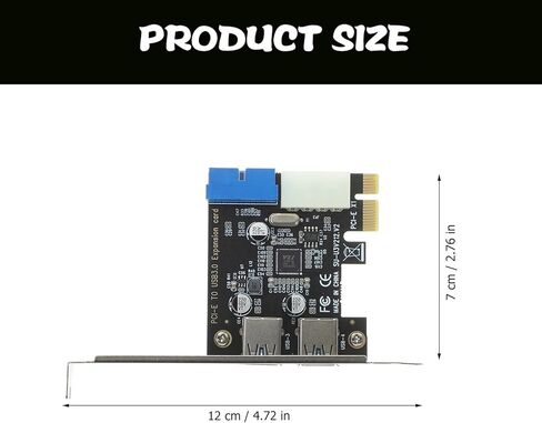 Vaguelly Pci-e USB 3.0 Expansion Card with Front 20-pin Internal Hub Computer Pci-e USB Adapter for Desktop Pcs Compatible with Windows and Open-Source Systems in Saudi Arabia