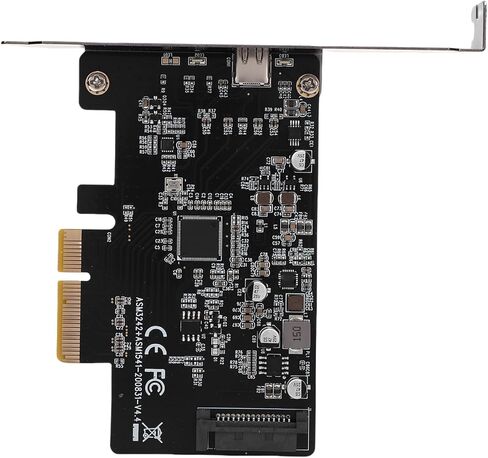 Zunate PCI E to USB 3.2 Gen 2 Expansion Card, 20Gbps Type C Port Adapter for Desktop PC | PCIe X4 X8 X16 Interface, 15Pin Power Supply, Supports PC Linux in Saudi Arabia