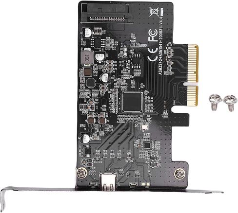 Zunate PCI E to USB 3.2 Gen 2 Expansion Card, 20Gbps Type C Port Adapter for Desktop PC | PCIe X4 X8 X16 Interface, 15Pin Power Supply, Supports PC Linux in Saudi Arabia