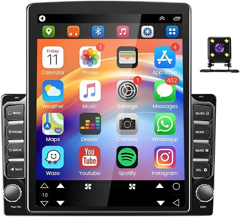 راديو ستيريو للسيارة مقاس 9.7 بوصة يعمل بنظام Android 14 مزدوج Din لسيارة GMC Acadia 2013-2017 مع وحدة رأسية تعمل باللمس بتقنية CarPlay وAndroid Auto Bluetooth، ونظام تحديد المواقع العالمي (GPS) ومرآة وصلة كاميرا احتياطية FM DSP SWC in Saudi Arabia