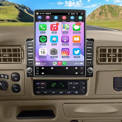 Car Radio Stereo fit for Ford Excursion 2000 2001 2002 2003,9.7'' Touch Screen Radio for Ford Excursion Stereo with Carplay/Android Auto/Bluetooth/GPS/WiFi/Backup Camera/SWC/FM-2+64 in Saudi Arabia