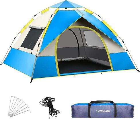 KOMCLUB Camping Tent Tents for Family Camp Tent Waterproof Windproof Outdoor for Backpacking Hiking Easy Setup with Storage Bag in Saudi Arabia
