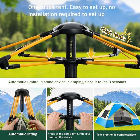 KOMCLUB Camping Tent Tents for Family Camp Tent Waterproof Windproof Outdoor for Backpacking Hiking Easy Setup with Storage Bag in Saudi Arabia