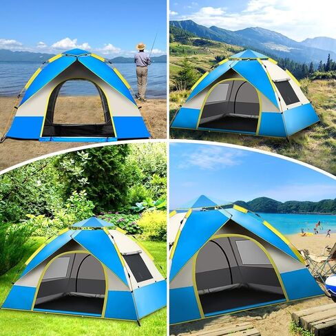 KOMCLUB Camping Tent Tents for Family Camp Tent Waterproof Windproof Outdoor for Backpacking Hiking Easy Setup with Storage Bag in Saudi Arabia