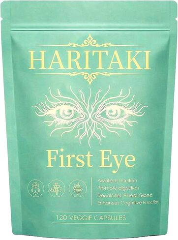 كبسولات هاريتاكي للعين الأولى، مستخلص فاكهة شيبولا النقي، تنظيف الغدة الصنوبرية، الصحة العامة والعافية اليومية - خالية من الغلوتين، 120 كبسولة نباتية (1) in Kuwait