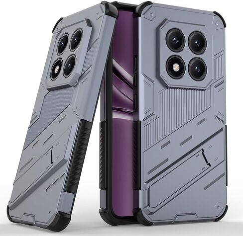 for Redmi Note 15 Pro Plus 5G Military Grade Protective Case,2 in 1 Shockproof Stand Cover for Redmi Note 15 Pro Plus 5G,Grey in Saudi Arabia