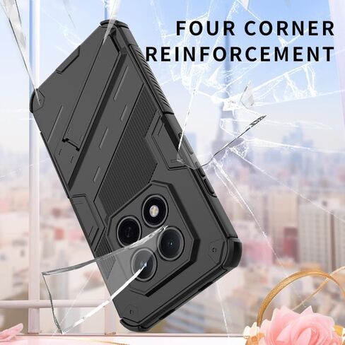 for Redmi Note 15 Pro Plus 5G Military Grade Protective Case,2 in 1 Shockproof Stand Cover for Redmi Note 15 Pro Plus 5G,Grey in Saudi Arabia