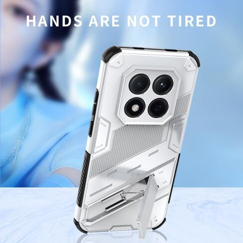 for Redmi Note 15 Pro Plus 5G Military Grade Protective Case,2 in 1 Shockproof Stand Cover for Redmi Note 15 Pro Plus 5G,Grey in Saudi Arabia