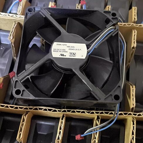 DC12V 0.19A 3-Wire 80x80x25mm 8cm Projector Cooling Fan D08K-12TU 18B(AX) in Saudi Arabia