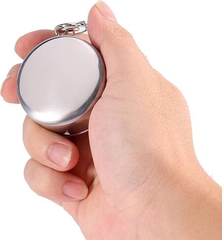 Fdit Stainless Steel Foldable Cup, Retractable Telescopic Travel Cup with Keychain for Camping, Hiking, Mountaineering and Outdoor Activities. Ingenious and Practical Cup in Saudi Arabia
