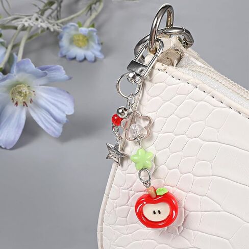 2Pcs Cute Phone Charms, Phone Key Chains Straps, Red Cellphone Keychain for Keys Bags Camera in Saudi Arabia