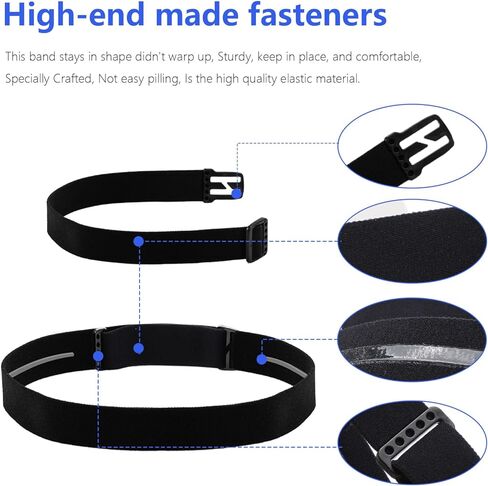 عصابة رأس مرنة للمصابيح الأمامية، تناسب معظم المصابيح الأمامية، Black Diamond Petzl Princeton Tec Energizer Pelican Silva Fenix ​​Headlamps بعرض 2.54 سم، شريط مريح، التثبيت لا يسقط - عبوتان in Kuwait