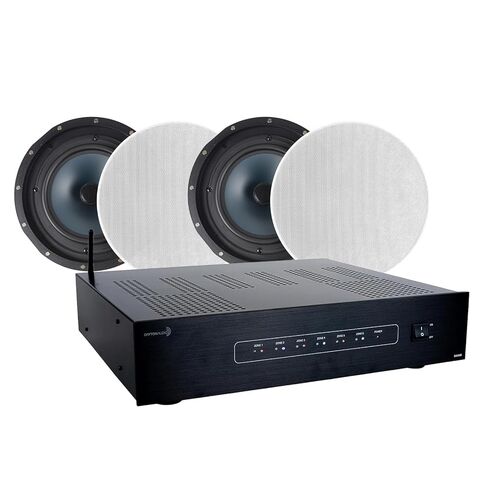Dayton Audio Whole Home Audio System – 8-Zone DAX88 Matrix Amplifier with 6 Pairs of 8" in-Ceiling Speakers – Multi-Room Wi-Fi Audio Controller with App Control and High-Power Amp in Saudi Arabia