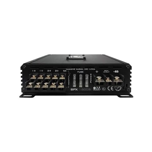 مضخم صوت ضخم BPX1500.5 5 قنوات | قناة فرعية 80 وات RMS x4 + 500 وات RMS، مستقرة 2 أوم، نطاق كامل من الفئة D، مضخم صوت مدمج للسيارة مع تكامل OEM مدمج ومدخلات عالية المستوى in Saudi Arabia
