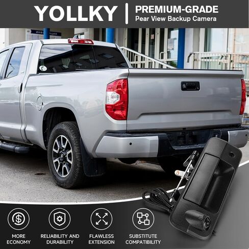 Tailgate Handle Backup Rear View Camera for Toyota Tundra 2008-2013 | Tailgate Reverse Parking Assist Camera Assembly | Replaces # 69090-0C051 in Saudi Arabia