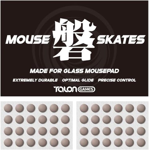 TALONGAMES 48 Dot Mouse Feet Skates عالمية لألواح الماوس الزجاجية، 6 مم، متانة عالية، أداء دائم، ضوضاء منخفضة، حافة منحنية، السرعة والتحكم (سلسلة 磐، كاكي) in Saudi Arabia