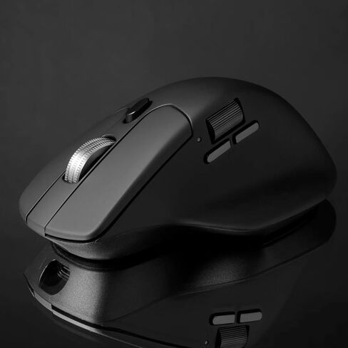 Keychron M6 Wireless All Silent Gaming Optical Mouse, 1000Hz Tri-Mode 2.4 GHz/Bluetooth 5.3/Wired, PixArt 3311 Sensor, 12000 DPI, Magnetic Metal Scroll Wheel for Windows PC/Mac - Black in Saudi Arabia