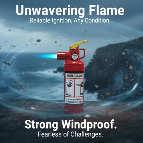 2 Pack Torch Lighter,Big Jet Flame Refillable Portable Butane Lighter,Novelty Red Metal Cylinder Windproof Adjustable Mini Blow Torch for Camping BBQ Grill Fireplace Outdoor Use(Fuel Not Included) in Saudi Arabia
