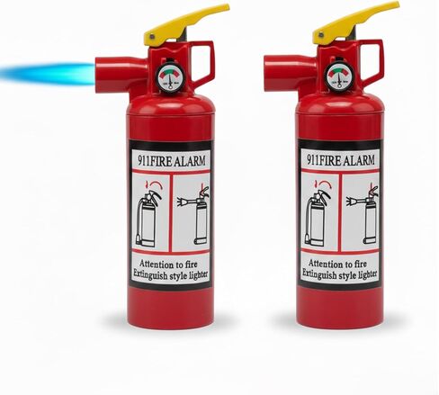 2 Pack Torch Lighter,Big Jet Flame Refillable Portable Butane Lighter,Novelty Red Metal Cylinder Windproof Adjustable Mini Blow Torch for Camping BBQ Grill Fireplace Outdoor Use(Fuel Not Included) in Saudi Arabia