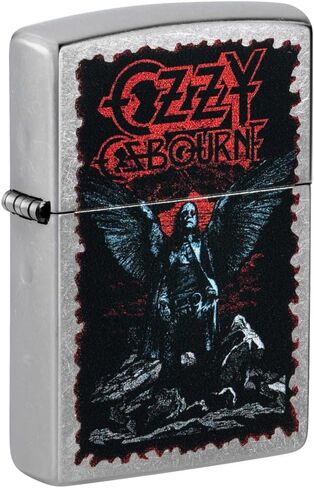 ولاعة Zippo Ozzy Osbourne Street من الكروم بتصميم أجنحة الملاك - للاستخدام اليومي، في الهواء الطلق، ولاعات قابلة للطي للتخييم - صنع في الولايات المتحدة الأمريكية in Saudi Arabia