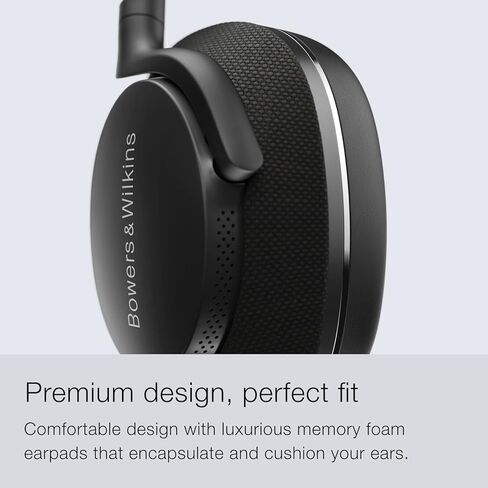 سماعات الرأس Bowers & Wilkins Px7 S2 فوق الأذن - إلغاء الضوضاء المتقدم، الأقمشة التقنية، عمر البطارية 30 ساعة، الشحن السريع لمدة 15 دقيقة، أسود (متجدد) in Kuwait