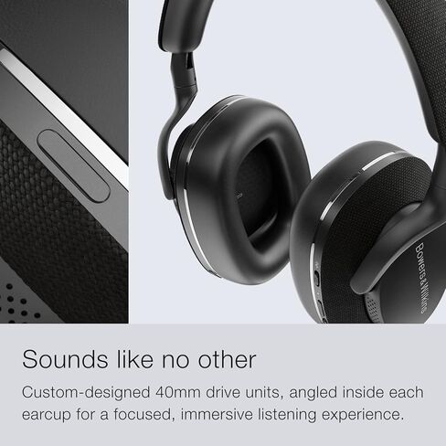 سماعات الرأس Bowers & Wilkins Px7 S2 فوق الأذن - إلغاء الضوضاء المتقدم، الأقمشة التقنية، عمر البطارية 30 ساعة، الشحن السريع لمدة 15 دقيقة، أسود (متجدد) in Kuwait