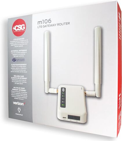 CSG m106 LTE Cellular Gateway Business or Home Router, Verizon 4G LTE Network Compatible, Built-in Failover, 5,000 mAh Backup Battery for Travel, Lightweight Portable Design, RV Internet in Kuwait
