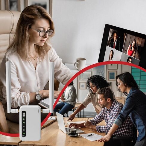 CSG m106 LTE Cellular Gateway Business or Home Router, Verizon 4G LTE Network Compatible, Built-in Failover, 5,000 mAh Backup Battery for Travel, Lightweight Portable Design, RV Internet in Kuwait