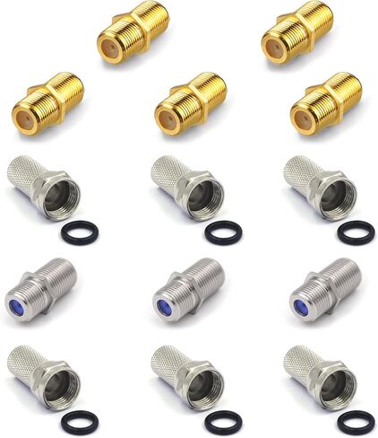 VCE Coaxial Cable Connector 5-Pack with Nickel Plated TV Cable Connector Kit in Saudi Arabia