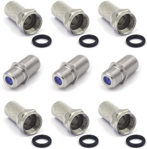 VCE Coaxial Cable Connector 5-Pack with Nickel Plated TV Cable Connector Kit in Saudi Arabia