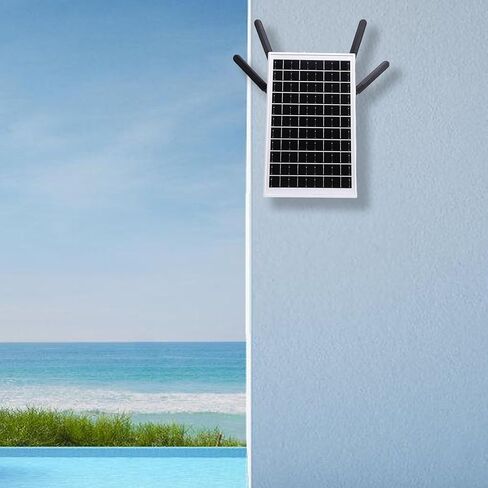 12W Solar Powered 4G LTE Modem Router, Solar WiFi Extender Signal Booster Wireless Mobile Hotspot with SIM Card Slot, 300Mbps, for Outdoor Use (White Antennae) in Saudi Arabia