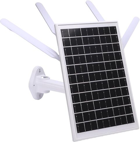 12W Solar Powered 4G LTE Modem Router, Solar WiFi Extender Signal Booster Wireless Mobile Hotspot with SIM Card Slot, 300Mbps, for Outdoor Use (White Antennae) in Saudi Arabia