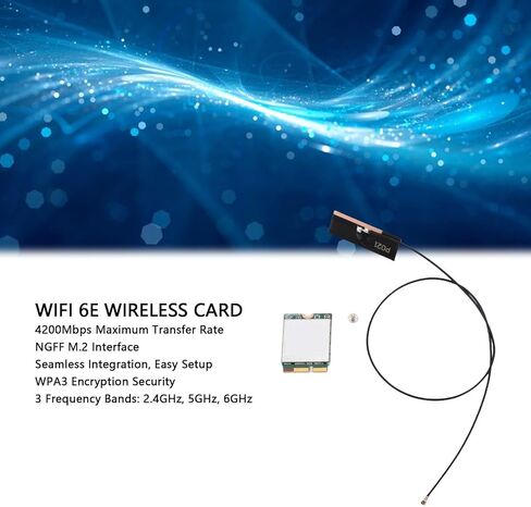 بطاقة WiFi 6E لاسلكية، محول شبكة ثلاثي النطاق بسرعة 4200 ميجا بت في الثانية مع هوائي 8dBi وBT5.2، لأجهزة الكمبيوتر المحمولة 10 11 in Kuwait