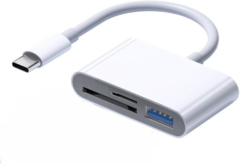 محول قارئ بطاقات SD وMicro SD 3 في 1 - متوافق مع أجهزة iPhone وiPad وUSB-C in Saudi Arabia