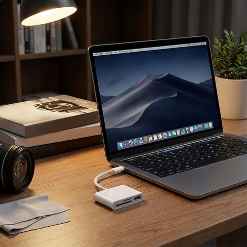 محول قارئ بطاقات SD وMicro SD 3 في 1 - متوافق مع أجهزة iPhone وiPad وUSB-C in Saudi Arabia