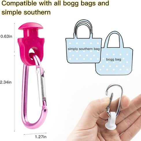 مجموعة خطافات Generic متوافقة مع حقيبة Bogg، وإكسسوارات حقيبة Bogg، وخطاطيف تعليق للحقيبة، وحقيبة المفاتيح الساحرة، وكأس الشرابة، متوافقة مع حقائب الشاطئ الصغيرة والكبيرة، مجموعتان، أبيض وردي أحمر in Saudi Arabia