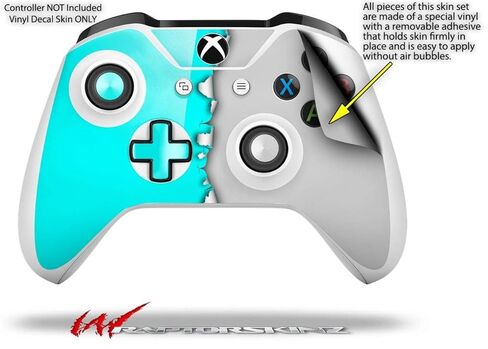 غلاف لاصق من الفينيل من WraptorSkinz متوافق مع وحدة تحكم XBOX One S/X - ألوان ممزقة رمادي مخضر (وحدة التحكم غير متضمنة) in Kuwait