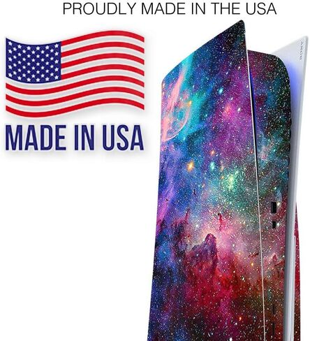 ITS A Skin Skins متوافقة مع إصدار قرص وحدة التحكم Sony Playstation 5 - غطاء ملتف لملصقات واقية - غازات فضائية ملونة in Kuwait