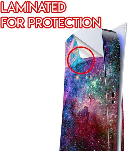 ITS A Skin Skins متوافقة مع إصدار قرص وحدة التحكم Sony Playstation 5 - غطاء ملتف لملصقات واقية - غازات فضائية ملونة in Kuwait