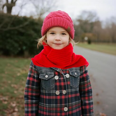 Knitted Tassel Scarf Kids Toddler Scarves Neck Warmer Fashion Solid Wrap Shawl for Winter Boy Girl in Saudi Arabia