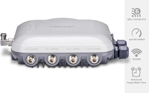 Fortinet FortiAP 432G نقطة وصول Wi-Fi 6E متينة داخلية/خارجية | 802.11ax | ثلاثي الراديو 2.4 جيجا هرتز + 5 جيجا هرتز + 6 جيجا هرتز | 8 هوائيات خارجية | ما يصل إلى 1148 ميجابت في الثانية + 2402 ميجابت في الثانية + 4804 ميجابت في الثانية (FAP-432G-A) in Kuwait