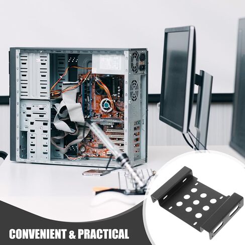 Homoyoyo 2.5 Inch SSD Mounting Bracket Aluminum Hard Drive Tray Adapter for Desktop Computer Drive Bay Installation Compatible with in Saudi Arabia