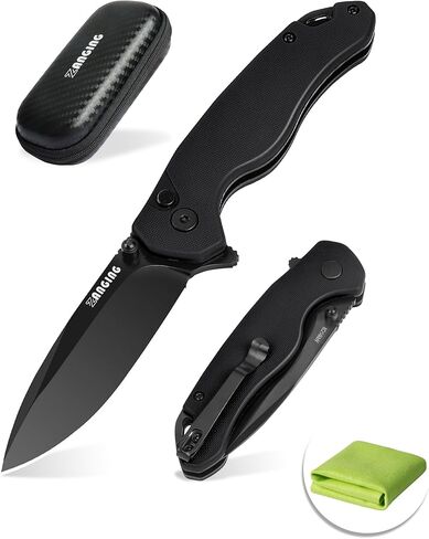 سكين جيب قابل للطي (EDC) - مع شفرة فولاذية 2.99 بوصة 8Cr14MoV ومقبض G10، - سكاكين قابلة للطي خفيفة الوزن مع مشبك للتخييم والمشي لمسافات طويلة والصيد والبقاء على قيد الحياة متعدد السكاكين (أخضر) in Kuwait