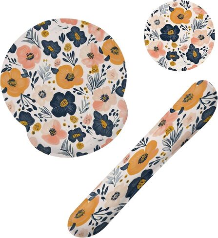 Lavender Butterfly Mouse Pad with Wrist Rest and Keyboard Wrist Rest Set, Non-Slip Rubber Base Memory Foam Mouse Pad Set for Women, Office Desk Accessories, Gaming in Saudi Arabia