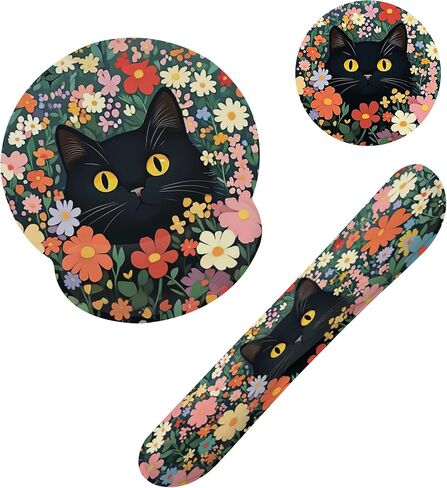Lavender Butterfly Mouse Pad with Wrist Rest and Keyboard Wrist Rest Set, Non-Slip Rubber Base Memory Foam Mouse Pad Set for Women, Office Desk Accessories, Gaming in Saudi Arabia