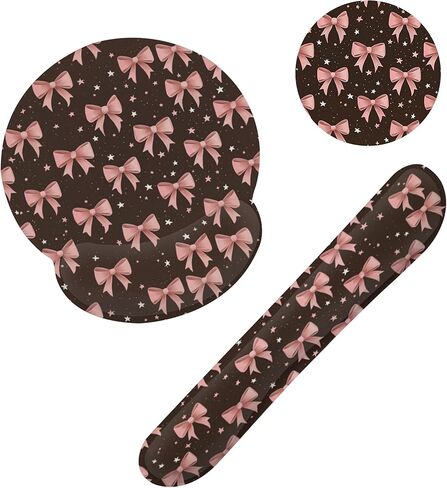 Lavender Butterfly Mouse Pad with Wrist Rest and Keyboard Wrist Rest Set, Non-Slip Rubber Base Memory Foam Mouse Pad Set for Women, Office Desk Accessories, Gaming in Saudi Arabia