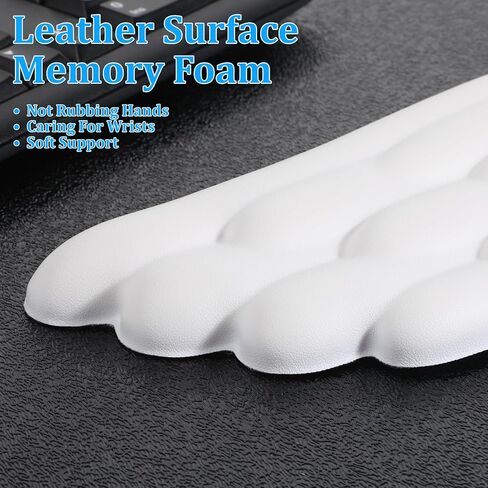 Angel Wing Wrist Rest Set of 2, Cloud Keyboard Mouse Wrist Support Ergonomic Memory Foam Cushion Hand Support Computer Palm Rest Anti-Slip Waterproof Cute for Laptop Gaming Home Office in Saudi Arabia