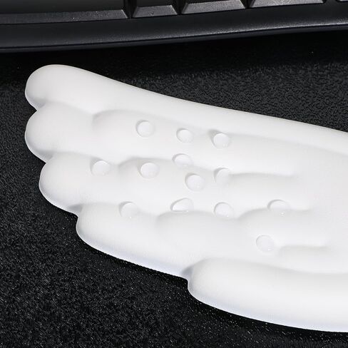 Angel Wing Wrist Rest Set of 2, Cloud Keyboard Mouse Wrist Support Ergonomic Memory Foam Cushion Hand Support Computer Palm Rest Anti-Slip Waterproof Cute for Laptop Gaming Home Office in Saudi Arabia